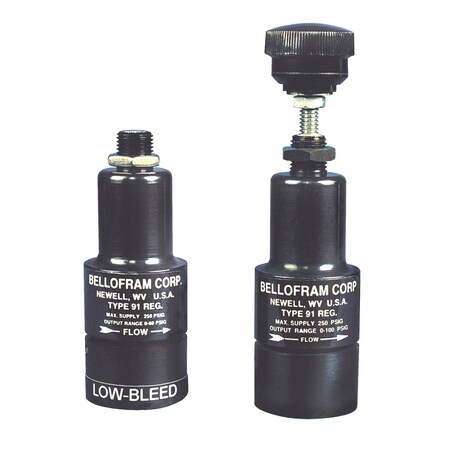 Bellofram Precision Controls Subminiature Regulator, 1/16in Ports, 0-100 psi 960-240-000